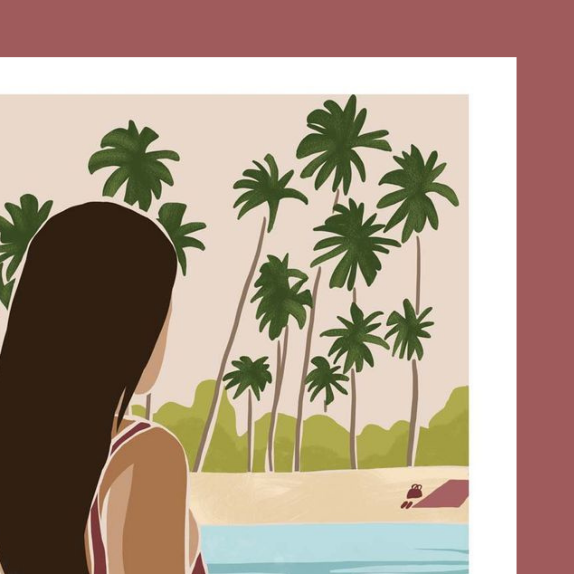 Baignade - Tableau Qualité Galerie d'Art - Illustration de Madeline Percher